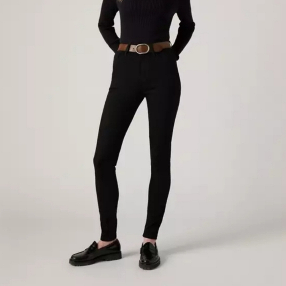 Levis 720 High Waist Rise Super Skinny Jeans Black Stretchy Denim Womens Size 31